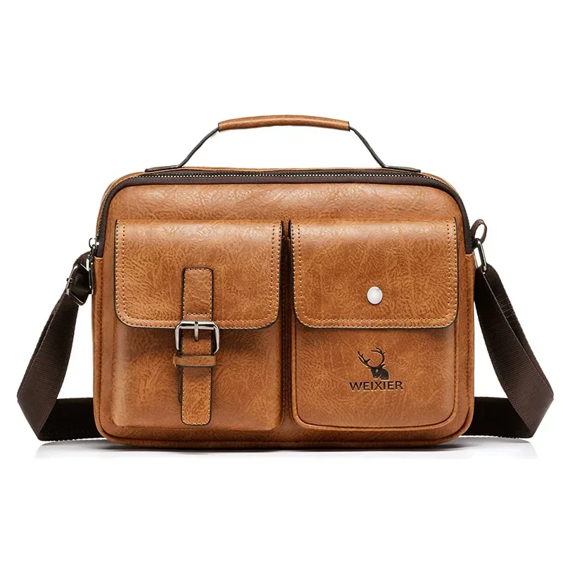 Brand New PU Leather Bag Bag Men Shoulder Bags Vintage Messenger Bag Men&#39;s Handb - £24.90 GBP
