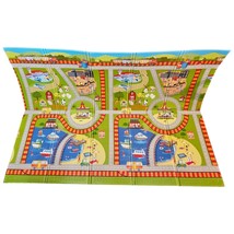 Town Scenes - Large Folding Baby Playmat - Foam Padded Play Mat 58&quot;x79&quot; - £15.84 GBP