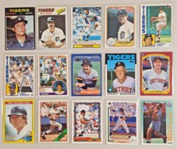 Detroit Tigers Lot of 15 MLB Baseball 1960&#39;s,70&#39;s,80&#39;s,90&#39;s Trammell Brookens - £11.42 GBP