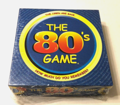 $9.99 Vintage 2001 The 80&#39;s Game Trivia Board Game 1980&#39;s Music Movies New - £7.51 GBP