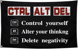 Ctrl Alt Del Motivational Flag 3x5 Ft, Dormroom, Home Gym, Man Cave, etc - $8.68