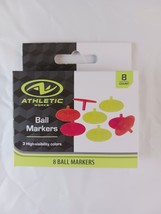 Athletic Works, Golf Ball Markers, 8 Count, 3 High Vis Colors, New - $74.55 MXN