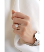 Cushion Cut lab grown engagement ring 1.5 Carat F VS1 CVD with hidden ha... - $1,900.00