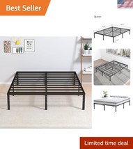 Platform Queen Bed Frame 14 Inch Height - 3000 lbs Support, Under-Bed St... - $88.49