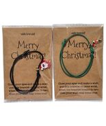 2 Sets Women Adjustable Christmas Nylon Rope  Wish Bracelet (One Size) NWT - $7.91
