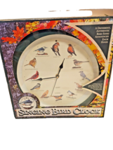 Vintage NOS 1997 Mark Feldstein 13&quot; Green Singing Bird Wall Clock Item #... - £31.28 GBP