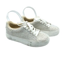 Betsey Johnson Sidny Pearl Sneakers Lace Up White 6.5 - £34.57 GBP