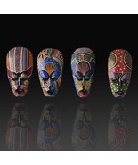 African Totem Mask - Wood Carved - Hand Painted 10&quot; - £15.67 GBP