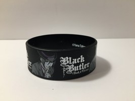 Black Butler Silicone Rubber Wristband Bracelet Black/White Japanese Anime - £5.33 GBP