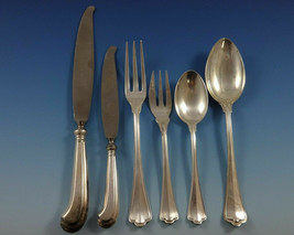 St. Saint Mark 800 Silver Flatware Set for 12 Dinner Service 72 Pieces Italian - $126,273.54 MXN