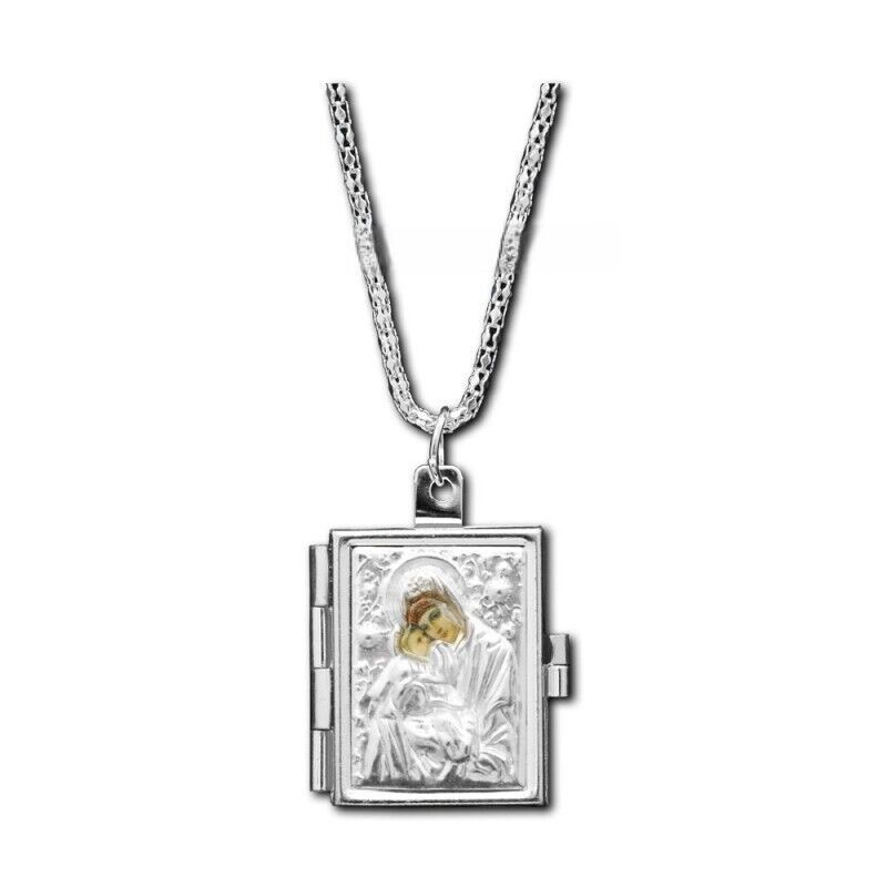 Engraved Gospel Christian Greek Orthodox Pendant Good Detail Relic Case ... - $11.30