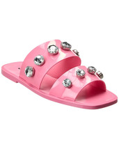 Schutz Lizzie Crystal PVC Pink Sandal Womens Size 8  Pool Resort Cruise ... - $39.55