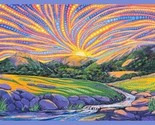 30&quot; X 44&quot; Panel Enchanted Dreamscapes Sunset Scenic Cotton Fabric Panel ... - $13.29