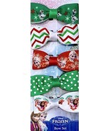 Disney Frozen Christmas 5 Pack Hair Barrette Bow Set For Girls - $5.43 CAD