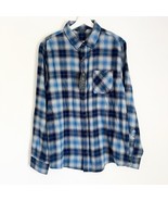 Alpine Design Shirt Blue Long Sleeve Flannel Plaid Button Up Outdoor Men... - $27.41 CAD
