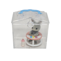 Calico Critters Sylvanian Families Baby Carry Case Bunny In Walker W/ Bottle - $14.25