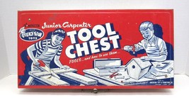 American Junior Carpenter Tool Chest Toy Tools Chicago USA Handy Andy Metal Vtg - £14.73 GBP