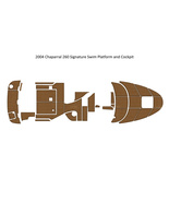 2004 Chaparral 260 Signature Swim Platform Cockpit Bow Boat EVA Teak Flo... - $1,350.00