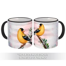 American Goldfinch : Gift Mug Bird Flowers Décor Scarlett Petrol - £12.50 GBP