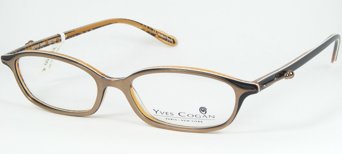 Yves Cogan YC703 BRN BROWN / Altri Occhiali Montatura 52-16-140mm Francia - $76.03