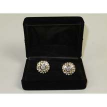 Men J.Valintin Cufflinks by Vitorofolo for French Cuff Shirt V39-57 Crystal Gold image 3