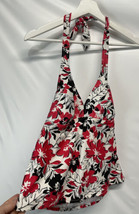 Catalina Size M 8/10 Tropical Floral Print Ruffle Tankini Swimsuit Top - £13.12 GBP