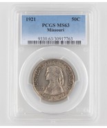1921 50¢ Missouri Silver Commemorative Graded by PCGS as MS-63! Low Mint... - $935.54