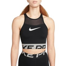 Nike Women&#39;s Pro GRX Cropped Graphic Training Shirt DM7689-010 Black Siz... - £31.31 GBP