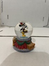 Disney Mickey Mouse Snowglobe Pluto Drumming Mini Snow Globe Collectible Vintage - £11.19 GBP