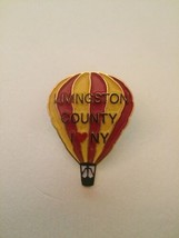 Livingston County I Heart NY Hot Air Ballon Festival metal enamel lapel Pin - £11.28 GBP