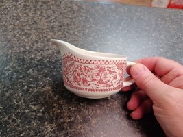 Vtg 1965 Royal Ironstone Memory Lane Red &amp; White Creamer Replacement - $14.84