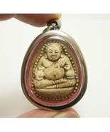 PRA SANGKAJAI GLÜCKLICHES LÄCHELN BUDDHA REAL BLESS THAI AMULETT ANHÄNGE... - £29.49 GBP