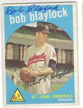 Bob Blaylock Auto - Signed Autograph 1959 Topps #211 ROOKIE RC MLB STL Cardinals - £7.96 GBP