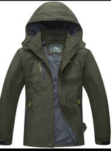 MAGCOMSEN Men&#39;s Outdoor Jacket 4 Pockets Hooded Windproof Jacket Waterproof Rain - £58.44 GBP