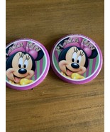 Disneyland Minnie Mouse Plaza Inn Button Disneyworld Pin Set Of Two Pink - £4.67 GBP