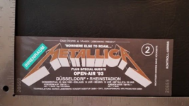 Metallica - Vintage May 20 1993 Dusseldorf, Germany Mint Whole Concert Ticket - £23.66 GBP
