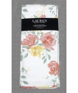 2 Ralph Lauren Textured Chevron Stripe Shabby Coral Yellow Floral Kitche... - $24.68 CAD
