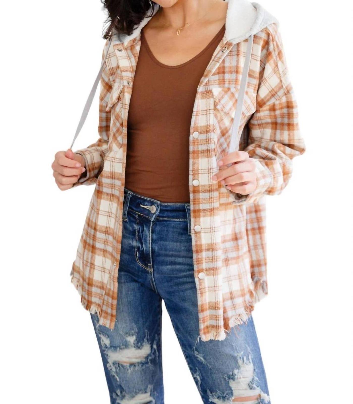 Very J Best Of The Best Hooded Shacket Size S - $37.62