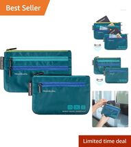 Travel Essentials Set: Stylish 2 RFID Shielded Currency &amp; Passport Organ... - $57.37
