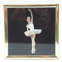 Vintage Reverse Printed Ballerina Dancers in Gold Frame-
show original t... - £48.44 GBP
