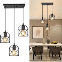 3 Light Hanging Pendant Light Fixtures Farmhouse Kitchen Island Light Fixture In - £40.74 GBP