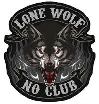 LONE WOLF FULL FACE PATCH PA3850 jacket 5"  BIKER EMBROIDERED NEW animal... - $9.49