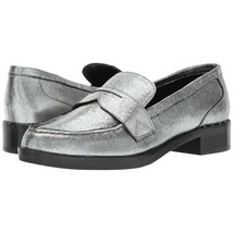 Marc Fisher Vero Pewter Silver Leather Oxford Loafer Size 6.5 - £58.04 GBP