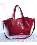 Cynthia Rowley Red Croc Embossed Leather Tote NWT $350 Retail - $150.00