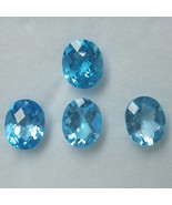 Natural Topaz Oval Checkerboard Cut 11X9mm Swiss Blue Color VVS Clarity ... - £25.48 GBP