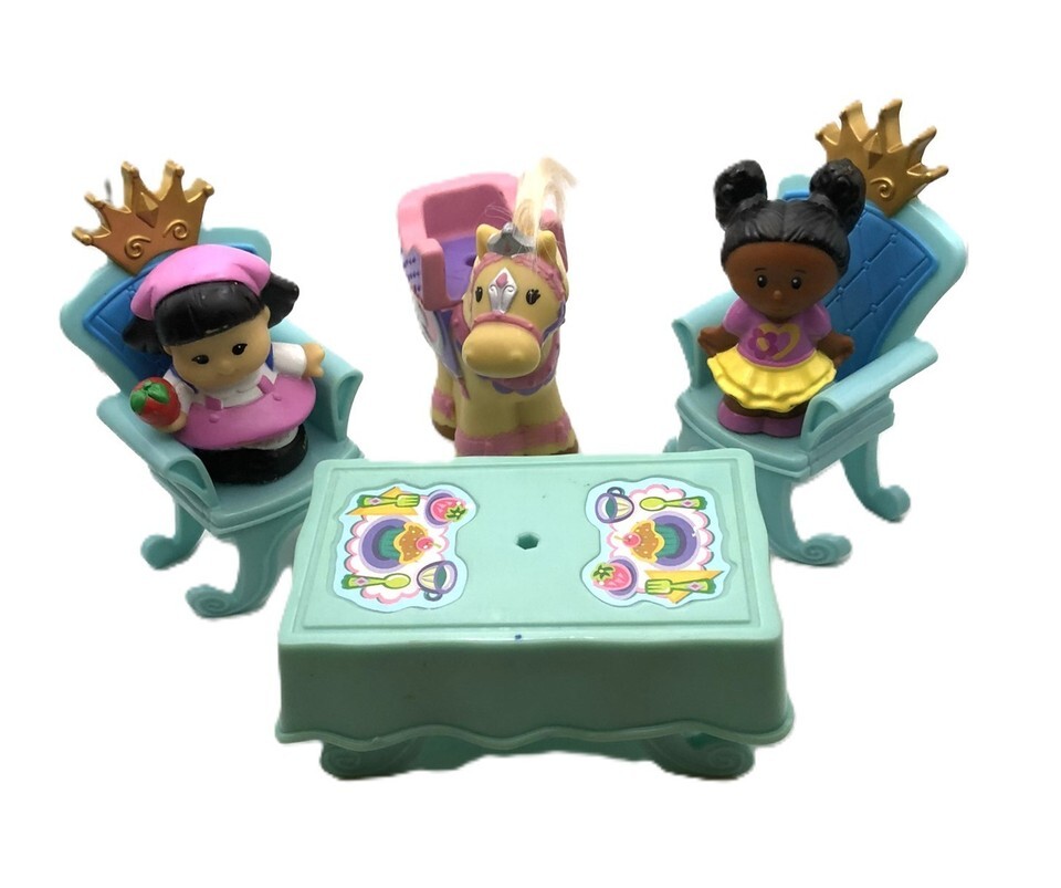Fisher-Price Little People Princess Table &amp; Chairs, Horse and 2 Figures - $11.35