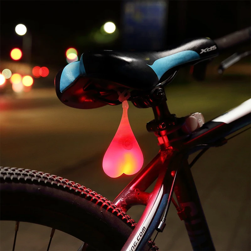 Sporting Bike Light Heart Shape Cycling LED Light Heart Ball Egg Safe Lamp Water - £26.37 GBP