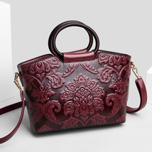 Ethnic Style Embossed Bag Artistic National Style High Sense WoMens Bag Solid Co - £61.74 GBP