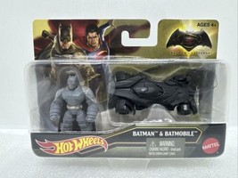Hot Wheels Armored Batman Dawn of Justice Mighty Mini Batmobile &amp; Figure 2015 - £6.79 GBP