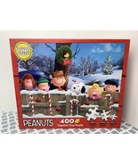 Peanuts 400 Pc Puzzle Christmas Holiday TOGETHER TIME Charlie Brown Snoopy - £10.14 GBP